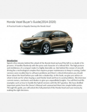 Honda vezel manual